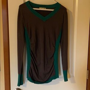 Grey and teal sweater